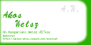 akos welsz business card